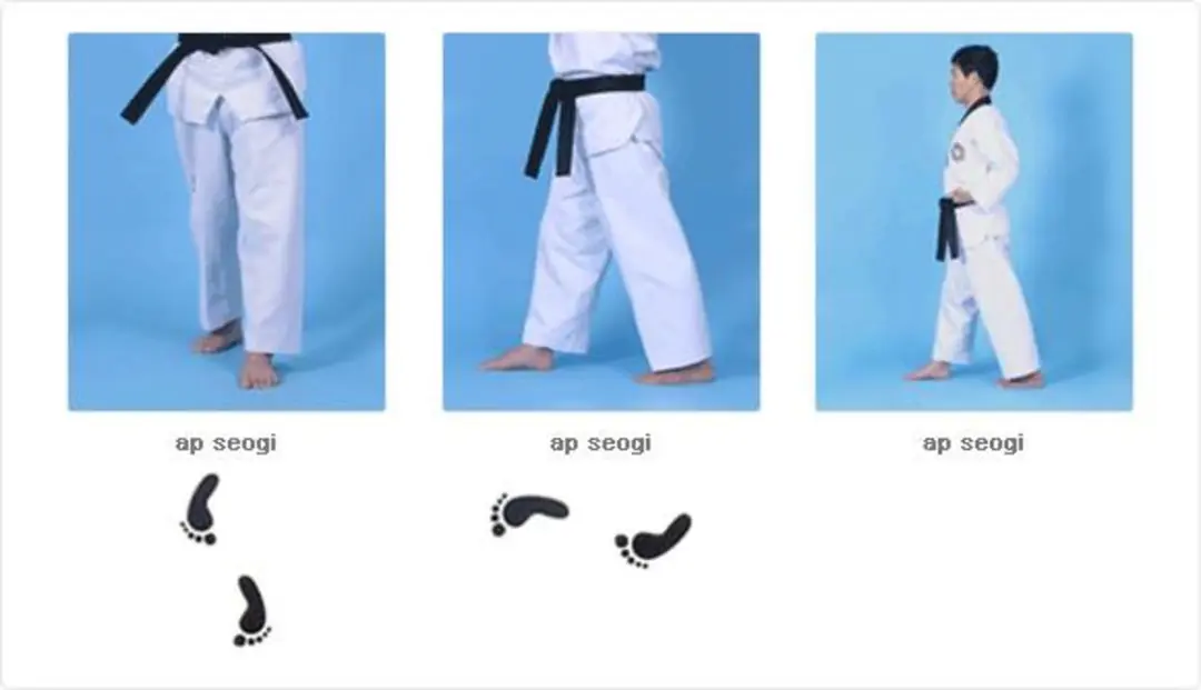 thế tấn trước ap kubi dùng trong bài quyền taegeuk 2 jang